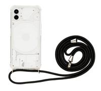 JProtect Chaîne de téléphone portable pour Nothing Phone 1 Coque antichoc Nothing Phone 1 Avec rubancordon de serrage Noir Collier pour téléphone portable Nothing Phone 1 Avec bande