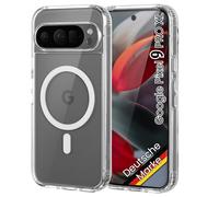 JProtect Coque de protection compatible avec Google Pixel 9 Pro XL, avec MagSafe, résistante aux chocs et magnétique, pour Pixel 9 Pro XL, transparent/transparente, aimant