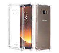 JProtect Coque de Protection Compatible avec Le Samsung Galaxy S8 - Anti-Chocs - en TPU Transparent - Anti-Chocs - Ajustement Parfait - Supporte Le Chargement sans Fil