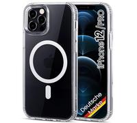 JProtect Coque de protection pour iPhone 12/12 Pro, pour Magsafe, protection supérieure et force magnétique, transparente, pour iPhone 12/12 Pro, coque magnétique pour accessoires MagSafe, coque