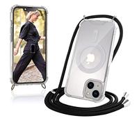 JProtect Coque de protection pour iPhone 13 Mini - Avec bande et MagSafe - Chaîne de téléphone portable magnétique pour iPhone 13 Mini - Magnétique - Coque de protection pour accessoires MagSafe