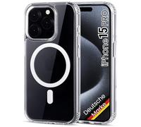 JProtect Coque de protection pour iPhone 15 Pro, pour Magsafe (protection supérieure et force magnétique), coque de protection magnétique, transparente, pour iPhone 15 Pro, coque magnétique pour