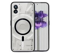 JProtect Coque de protection pour Nothing Phone 2, noire, excellente protection et force magnétique, transparente, pour Nothing Phone 2, accessoire MagSafe, coque transparente, résistante aux chocs