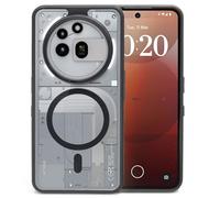 JProtect Coque de protection pour Nothing Phone 3a Pro, noir, protection supérieure et force magnétique, transparente, pour Nothing Phone 3a Pro, accessoire MagSafe, coque résistante aux chocs