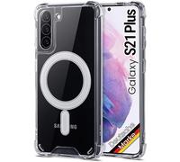 JProtect Coque de protection pour Samsung Galaxy S21 Plus, protection supérieure et force magnétique, transparente, coque de protection magnétique pour Samsung S21 Plus, accessoire MagSafe, résistant