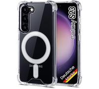 JProtect Coque de protection pour Samsung Galaxy S23, protection supérieure et force magnétique, transparente, coque de protection magnétique pour Samsung S23, accessoire MagSafe, résistant aux chocs