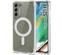 JProtect Coque Magnétique pour Samsung Galaxy S21 FE - Transparente, Antichoc, Compatible avec MagSafe