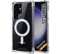 JProtect Coque Magnétique pour Téléphone Mobile pour Samsung Galaxy S23 Ultra - Antichoc, Transparente, Compatible MagSafe