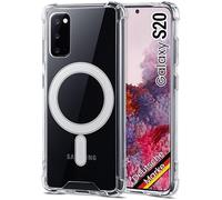JProtect Coque magnétique transparente pour Samsung Galaxy S20 - Compatible avec MagSafe - Antichoc - Design transparent