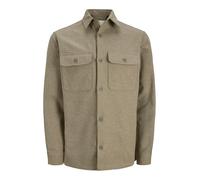 Jprrayle Melange Solid L/S Sn Overshirt, Aloe, M