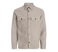 Jprrayle Melange Solid L/S Sn Overshirt, Ermine, M
