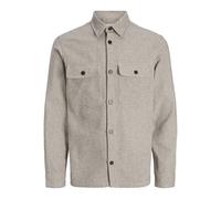 Jprrayle Melange Solid L/S Sn Overshirt, Ermine, S