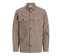 Jprrayle Melange Solid L/S Sn Overshirt, Taupe, L
