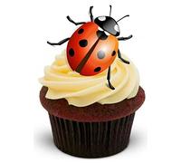 JPS Coccinelle 1-12 Decoration Comestible pour Gâteau - Lady Bird 1-12 Edible Stand Up Premium Wafer Cake Toppers