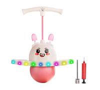 JPSDOWS Balles rebondissantes avec poignées pour - Planche d'équilibre avec bâton Sauteur, Sauteur réglable avec Oreilles de Lapin pour activités intérieures et Adultes