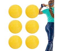 JPSDOWS Golf Jaune, Balles d'entraînement 4 cm Golf Portable en Mousse PU, Balles Golf réutilisables en PU Balle Molle Lumineuse multifonctionnelle pour Hommes Femmes Filles