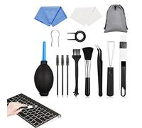 JPSDOWS Lot de 5 brosses de nettoyage pour ordinateur | Ensemble de brosses de nettoyage des écouteurs, outils de nettoyage des écouteurs avec extracteur pour couvre-touches, pincettes, brosse