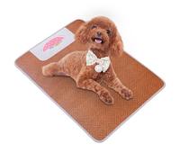 JPSDOWS Tapis Rafraîchissant pour Chien,Coussin Rafraîchissant pour Animaux - Tapis en Rotin Résistant pour Chien et Chat Intérieur Extérieur Maison Caisse Canapé