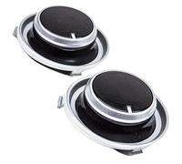 JPshop - Kit de boutons pour friteuse à air compatible avec Ariete Airy Fryer Oven 4619, set de 2 boutons thermostat et minuterie noir argenté avec cadres, pièce de rechange code AS00001442