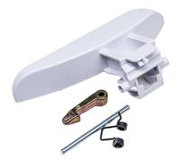 JPshop - Kit poignée hublot lave-linge compatible avec Electrolux Rex Zanussi Zoppas AEG, fermeture de porte blanche avec crochet et ressort, pièce de rechange 4055392858