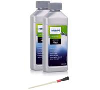 Jpshop Lot de 2 Philips Saeco Anticalcaire Convient pour Philips Saeco pour machines à café automatiques et avec porte-filtre + brosse de nettoyage