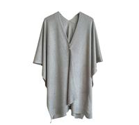 JPSSJGYH Châle en Tricot pour Femme, Pull Poncho Ouvert sur Le Devant, châle Fin et Respirant pour Un Usage Quotidien (Gray,Taille Unique)