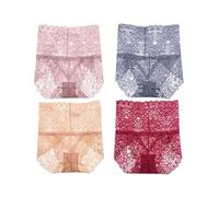 JPSSJGYH Culottes en Dentelle à Taille Haute, Culottes gainantes Qui rehaussent Les Fesses, Culottes Sexy Extensibles à Couverture intégrale (4pcs C,XX_l)