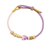 JPSSJGYH Félicitations, vous êtes une senior ! Bracelet nœud fleur de pêcher, bracelet tressé porte-bonheur fleur de pêcher, bracelet d'amitié tissé ajustable pour femmes. (Purple)