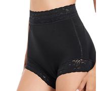 JPSSJGYH Femmes Dentelle Usure Quotidienne Shaper, Taille Haute Ventre contrôle Shapewear, Culottes de Levage Cul pour Les Femmes (Black,TTG)