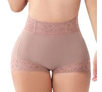 JPSSJGYH Femmes Dentelle Usure Quotidienne Shaper, Taille Haute Ventre contrôle Shapewear, Culottes de Levage Cul pour Les Femmes (Brown,Grand)