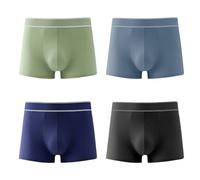 JPSSJGYH Pantalons de Boxe en Coton pour Hommes, sous-vêtements Respirants Doux avec Ceinture élastique pour Le Confort Toute la journée et la Tenue Quotidienne (4pcs C,3XL:150-170 LB)