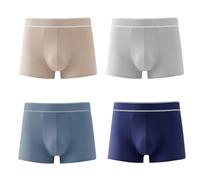 JPSSJGYH Pantalons de Boxe en Coton pour Hommes, sous-vêtements Respirants Doux avec Ceinture élastique pour Le Confort Toute la journée et la Tenue Quotidienne (4pcs A,XL:110-130 LB)