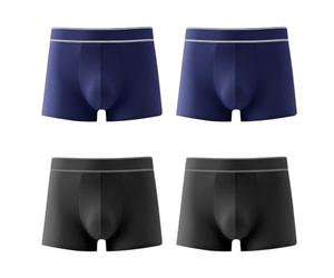 JPSSJGYH Pantalons de Boxe en Coton pour Hommes, sous-vêtements Respirants Doux avec Ceinture élastique pour Le Confort Toute la journée et la Tenue Quotidienne (4pcs D,XXL:130-150 LB)