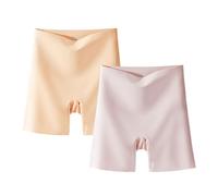 JPSSJGYH sous-vêtements pour Femmes à Taille Haute en Soie glacée avec Effet Gainant et rehaussant Les Hanches, Culotte Amincissante Respirante pour Un Usage Quotidien (2pcs E,Grand)