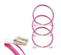 JPVLCNDJ 10 pièces/lot LC-LC UPC multimode OM4 câble Multimode Duplex LC-UPC Fiber optique cavalier cordon de raccordement 1M/2M/3M/5M FTTH(10PCS 2M OM4)