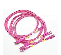 JPVLCNDJ Câble de raccordement multimode OM3 OM4 LC-LC, 2.0/3.0mm, Duplex LC-UPC, cordon de raccordement for Fiber optique, 1M/2M/3M/5M, 10 pièces/lot(10PCS 3M OM4)