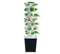 JPWDDWYT Système de culture d'intérieur en tour hydroponique vertical intelligent avec pompe et réservoir d'eau mobile, cadeau pour les amateurs de jardinage (gris-35plants)
