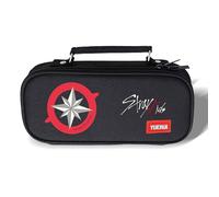 JPWPFAA Noir Trousse à Stylos 3 Compartiments Stray Kids, SKZ Produits dérivés Grande Capacité en Canvas, Organisateur Multifonctionnel pour École & Bureau pour Fans Stay de Kpop