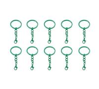 JPXXFM 10pcs Couleurs assorties Anneaux de clés en métal avec chaînes Accessoires Pendants Keychain Poldants à mode à usage quotidien
