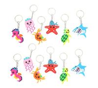 JPXXFM 12pcs Ocean World Keychain Animal Purseurs à la main
