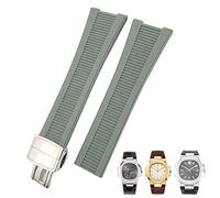 JPXXFM 25mm Notch Shape Rubber Silicone Watch Strap Waterproof Watch Bands For PATEK PHILIPPE Nautilus Men Bracelet