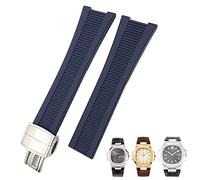 JPXXFM 25mm Notch Shape Rubber Silicone Watch Strap Waterproof Watch Bands For PATEK PHILIPPE Nautilus Men Bracelet