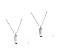 JPXXFM 2pcs Capsule Perfume Collier de bouteille pour hommes et femmes concevoir un pendentif en acier aromathérapie Perfume Perfume Essential Pendant Collier pour hommes Pearl Velvet