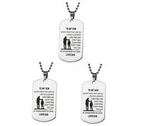 JPXXFM 2pcs en acier inoxydable chien inspirant à mon fils personnalisé Initial A Label Letter Pendentif Pendentif