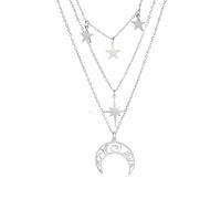JPXXFM ACCESSOIRES FILLES Collier de croissant de lune en argent sterling en argent sterling pour les femmes et les hommes, le coucher de sorcellerie du soleil et des colliers de croissant de la lune