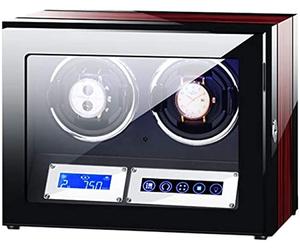 JPXXFM Affichage de l'écran Tactile LCD de Watch Winder Automatic Watcher avec télécommande Éclairage intégré Oreillers de Montre Flexibles pour Hommes Femmes Belles paysages