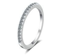 JPXXFM ANNALES DE MARIAGE STRILS SILPS SIRGE FEMMES, Bands de fiançailles pour les femmes uniques avec 0,15 cmt Moisanite Half Eternity