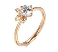 JPXXFM Bague de mariage simple de la mode de la mode pour femmes 585 Rose Natural Zircon Mignon doigt Gift romantique pour petite amie
