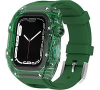 JPXXFM Bande de boucle en silicone transparente Clean Clean ， pour Ultra 49 mm, Mod Kit 45 / 44mm Sport Band Full Protection Cover Cover