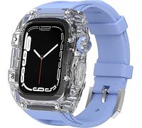 JPXXFM Bande de boucle en silicone transparente Clean Clean ， pour Ultra 49 mm, Mod Kit 45 / 44mm Sport Band Full Protection Cover Cover